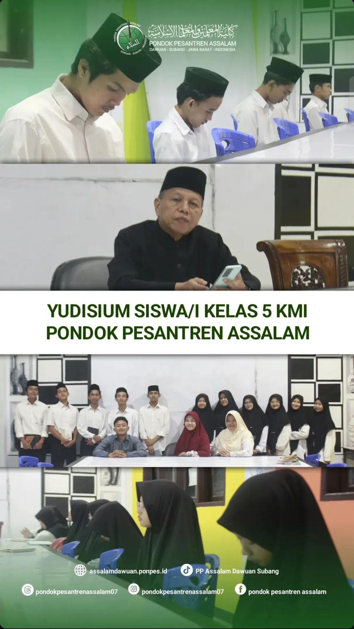 Langkah Menuju Akhir: Pondok Pesantren Assalam Gelar Yudisium Siswa/i Kelas 5 KMI